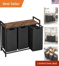 Laundry Hamper, Laundry Basket, Laundry Sorter with 3 Pull-Out and Remov... - $109.28
