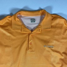 Columbia PFG Polo Shirt Adult M Mens Orange Outdoors Fish Lightweight  - £14.22 GBP