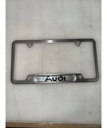 NICE USED AUDI LICENSE PLATE FRAME WITH EMBLEM LOGO NAMEPLATE STAINLESS ... - €28,03 EUR