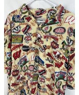 Vintage Wisconsin Badgers Hawaiian Shirt Lee Sport Football Men&#39;s XL Ray... - £35.49 GBP
