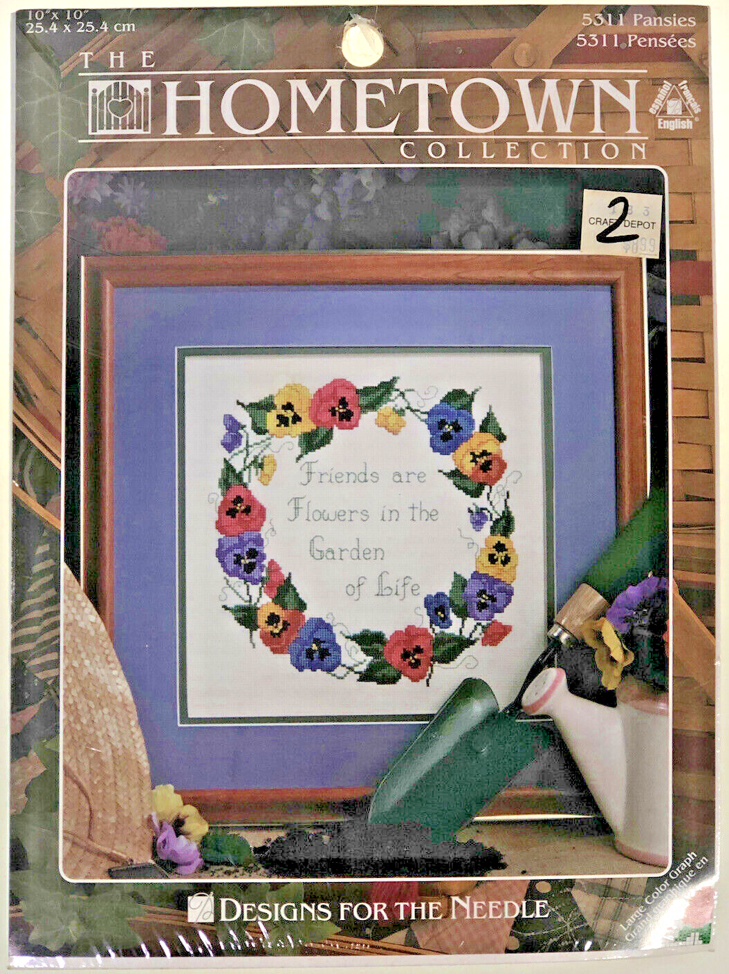 &quot;PANSIES&quot; Floral Heirloom Cross Stitch KIT - $12.75