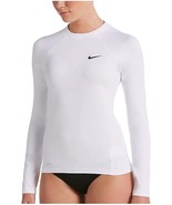 Nike Swim Women&#39;s Essential Long Sleeve Hydro Rash Guard, WHITE, L - $42.38 CAD