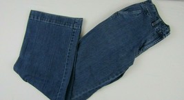 L.L. Bean Premium Denim Jeans Blue Medium Wash Women 8 Med Tall Wide Leg... - £17.29 GBP