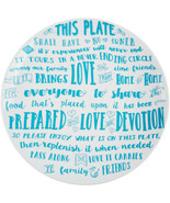 Giving Sharing Plate 90454 Ceramic Friendship Love Devotion 10.5&quot; D Whit... - £18.99 GBP