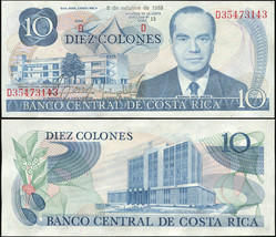 Costa Rica 10 Colones. 02.04.1985 UNC. Banknote Cat# P.237v - £4.88 GBP