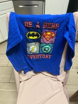 Kids Justice League Be A Hero Everyday Long Sleeve Shirt Size XL - £11.83 GBP