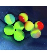 Vintage 10 Uranium Glass Glow Marbles Collectible   (Ref 6) - $470.21 MXN
