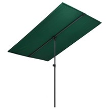 Garden Parasol with Aluminum Pole 6.6&#39;x4.9&#39; Green - $2,299.95 MXN