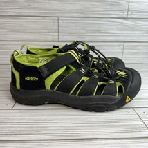 KEEN Newport H2 Water hiking sandals shoes unisex Youth Sz 4 Black Green EUC! - £25.91 GBP