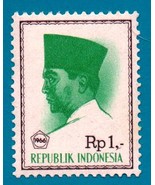 Mint (1966) Indonesia Stamp 1r President Sukarno - Scott #668 - $2.99