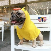 Yellow Duck Costume Dog Puppy Pet Cat Clothes Hoodie Bulldog - L Large (2 Large) - £11.06 GBP