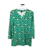Talbots Swim Cover Up Womens XL Used Terry Cloth Greens Blues - £15.57 GBP