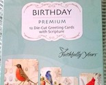 Box of 12  BIRTHDAY Greeting Cards, Beautiful Song Birds - $6.95