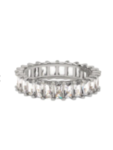 Origami Owl Ring (new) &quot;SPREAD LOVE&quot; CRYSTAL BAGUETTE - SILVER - SZ 9 - ... - $43.73