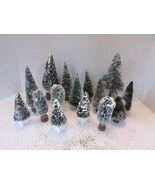 Lemax Dept 56  Village Accessories Landscape Trees Snow Covered 15 pc As... - $25.22 CAD