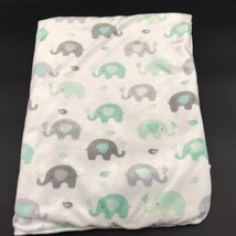 S L Home Fashions Baby Blanket Elephant Bird Aqua Grey White Sherpa - £17.20 GBP