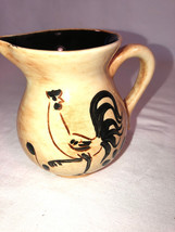 Pennsbury Pottery Rooster Creamer 4 Inch Black Tail - £15.74 GBP
