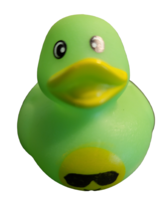 The Dreidel Co. 2&quot; Rubber Duck - Green Sunglasses Emoji Duck - £7.12 GBP