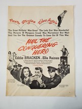 1944 Hail The Conquering Hero Vintage WWII Print Ad Eddie Bracken Ella R... - $17.50