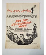 1944 Hail The Conquering Hero Vintage WWII Print Ad Eddie Bracken Ella R... - £13.86 GBP