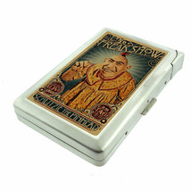 Vintage Freak Show Poster D2 100&#39;s Size Cigarette Case with Built in Lighter - £17.33 GBP