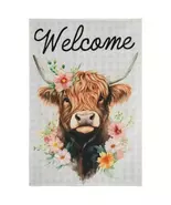 Welcome To Our Pasture Cow Garden Flag- 2 Sided Message, 12" x 18" - $9.99