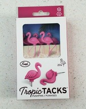 Fred #5218481 Tropic Tacks Flamingo Push Ppins (set of 20), Hot Pink Home/Office - £16.34 GBP