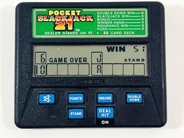 Radica Pocket Blackjack 21 Handheld Electronic Game 1350 TESTED / WORKS - £7.78 GBP