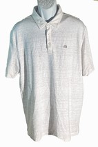 TRAVIS MATHEW Men&#39;s Short Sleeve Button Down Polo Shirt White XL - £15.38 GBP