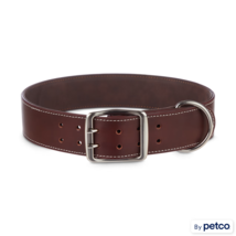 YOULY Brown Leather Collar for Big Dogs, X-Large/2X-Large - £24.89 GBP