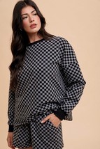 Annie Wear Checkered Round Neck Top and Drawstring Shorts Set - $74.54