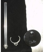 Barbie dollstand with pedestal waist piece black base and logo doll stan... - $9.99