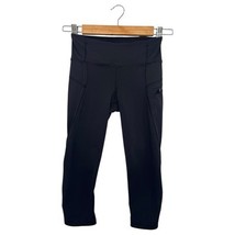 Lululemon Leggings Womens 2 Black Capri Athletic Pants Ruched Workout Yo... - €22,51 EUR