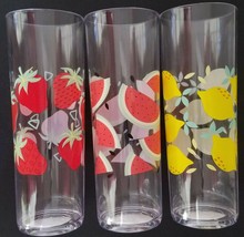 Summer Plastic Tall Cups Glasses 20oz 1/Pk, Select: Lemon. Strawberry or Waterme - £2.40 GBP