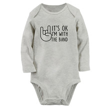 I&#39;m With The Band Funny Romper Baby Bodysuits Newborn Infant Jumpsuits Outfits - £8.85 GBP
