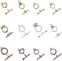 Jewelry Toggle Clasps Gold Silver Bracelet Necklace T Clasps 12 Sets Fin... - £5.79 GBP