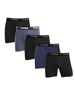 Puma Men&#39;s Microfiber Boxer Brief, 5-pack (Medium, Black / Grey / Blue) - $29.02+
