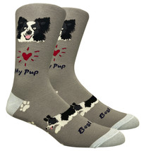 Border Collie Dog Socks Fun Novelty Dress Casual Unisex SOX FineFit One ... - $13.12