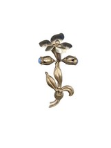 Vintage Sterling Silver Carl Art Flower Blue Cabochon Buds Brooch Pin 2.75” - £44.63 GBP