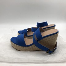 Coutgo Womens Wedge Espadrille Open Toe Ankle Cross Buckle Strap Size 7.5 - £59.35 GBP