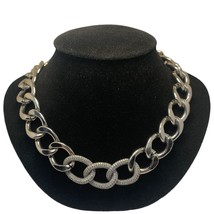 quality jewelry silver tone cz necklace 19” - $16.62