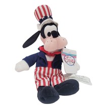 Disney Store Uncle Sam Goofy Dog 11 in Bean Beanie Plush Doll Patriotic American - £11.70 GBP