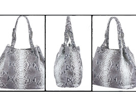 Large Fashion Snakeskin Shoulder Bag - £269.82 GBP