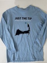 Provincetown Just The Tip Long Sleeve Shirt Size Small Blue Cape Cod Gay - $7.83