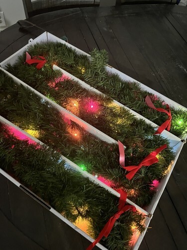 Vintage Mr. Christmas 9' Lighted Green Garland, 50 Multi Colored Lights Item image 5