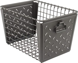 Stamped Steel And Wire Closet Basket From Spectrum Diversified Macklin - £24.85 GBP