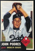 1953 Topps #263 Johnny Podres Rookie Reprint - MINT - Brooklyn Dodgers - £1.59 GBP
