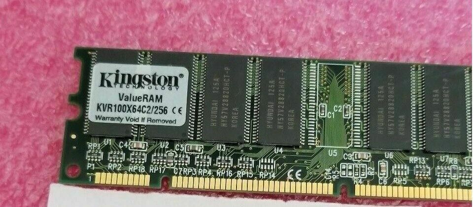 Primary image for Kingston 256MB 2RX8 Sdram Sdr PC 100 Sych PC100 CL2 168PIN Non - ECC Unbuffer...