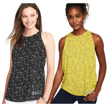 NWT Old Navy Women Cute Stylist Summer Relaxed High-Neck Rayon Tank Top ... - £19.57 GBP