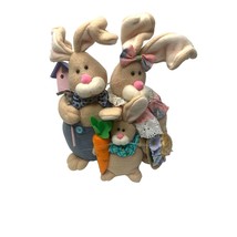 MTY Plush Bunny Rabbit Family Plush Stuffed Toy Figure 11 in Tall Bird Nest Carr - £23.25 GBP